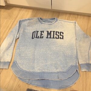 Ole Miss Blue tie-dye Women's Sweater Size Medium